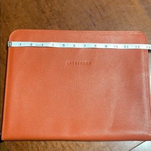NWT Longchamp Le Foulonne leather laptop case 13”